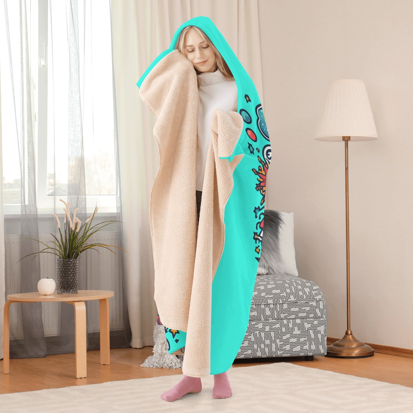 Doodle - Hooded Blanket
