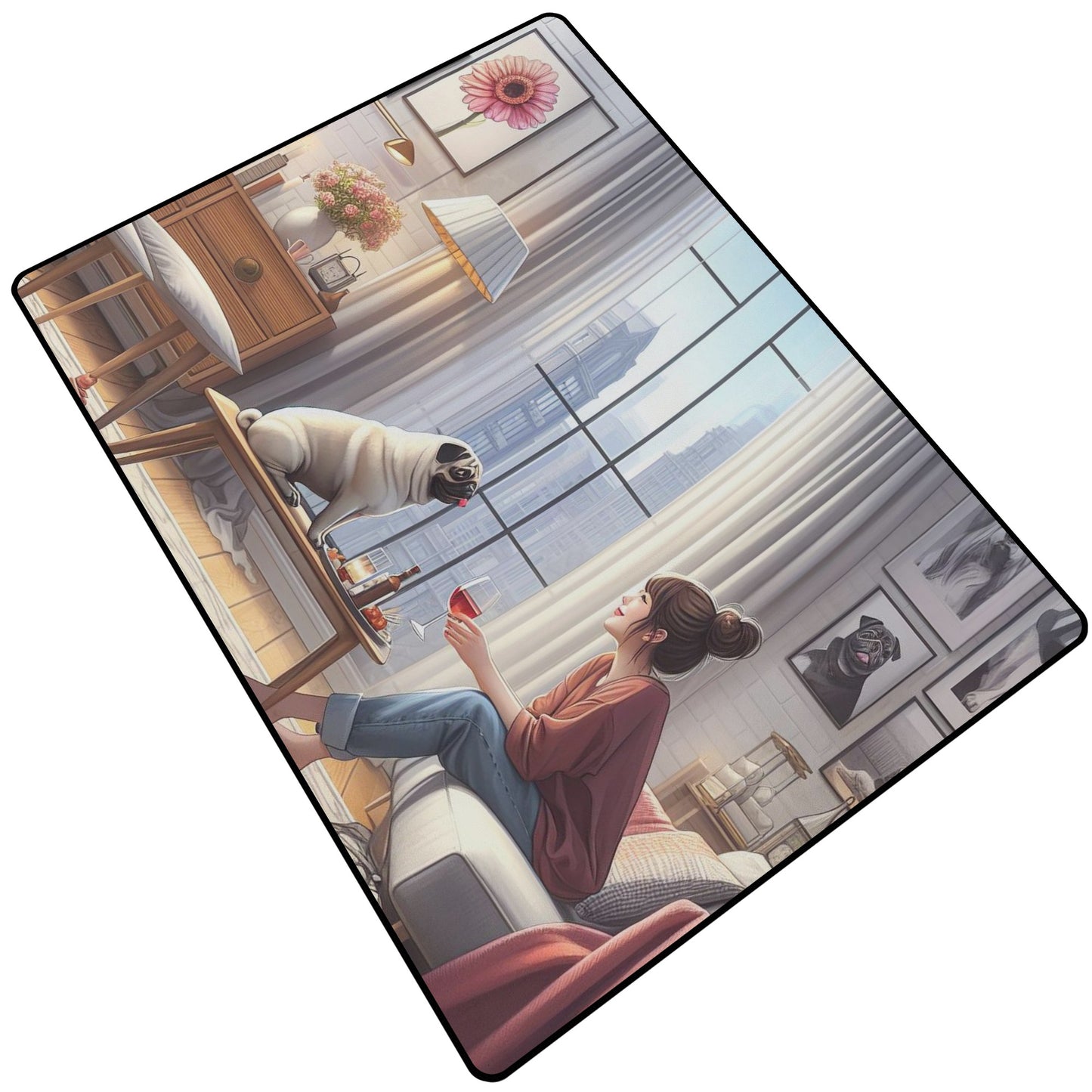 Waffle - Living Room Carpet Rug