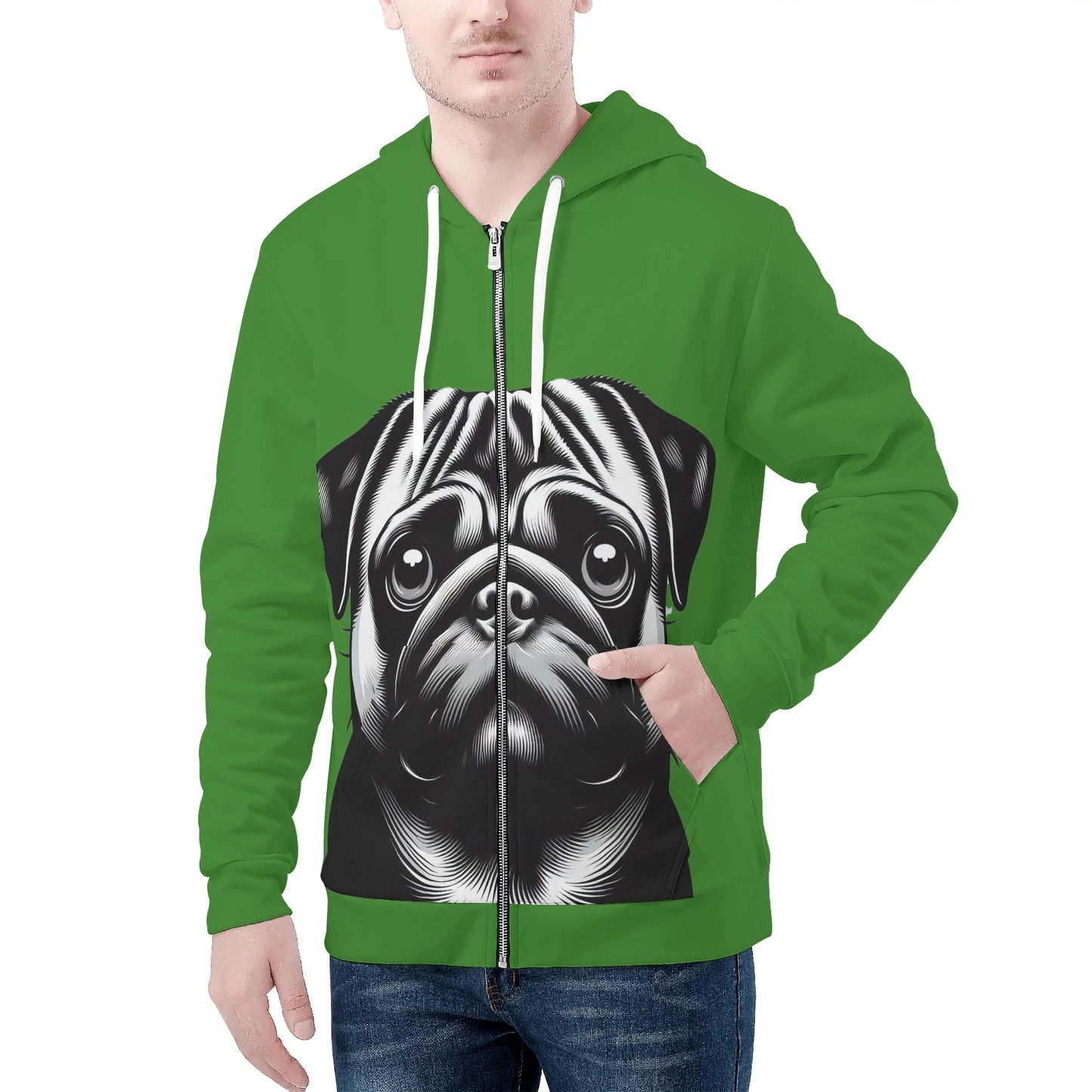 Bark - All Over Print Zip Up Hoodie