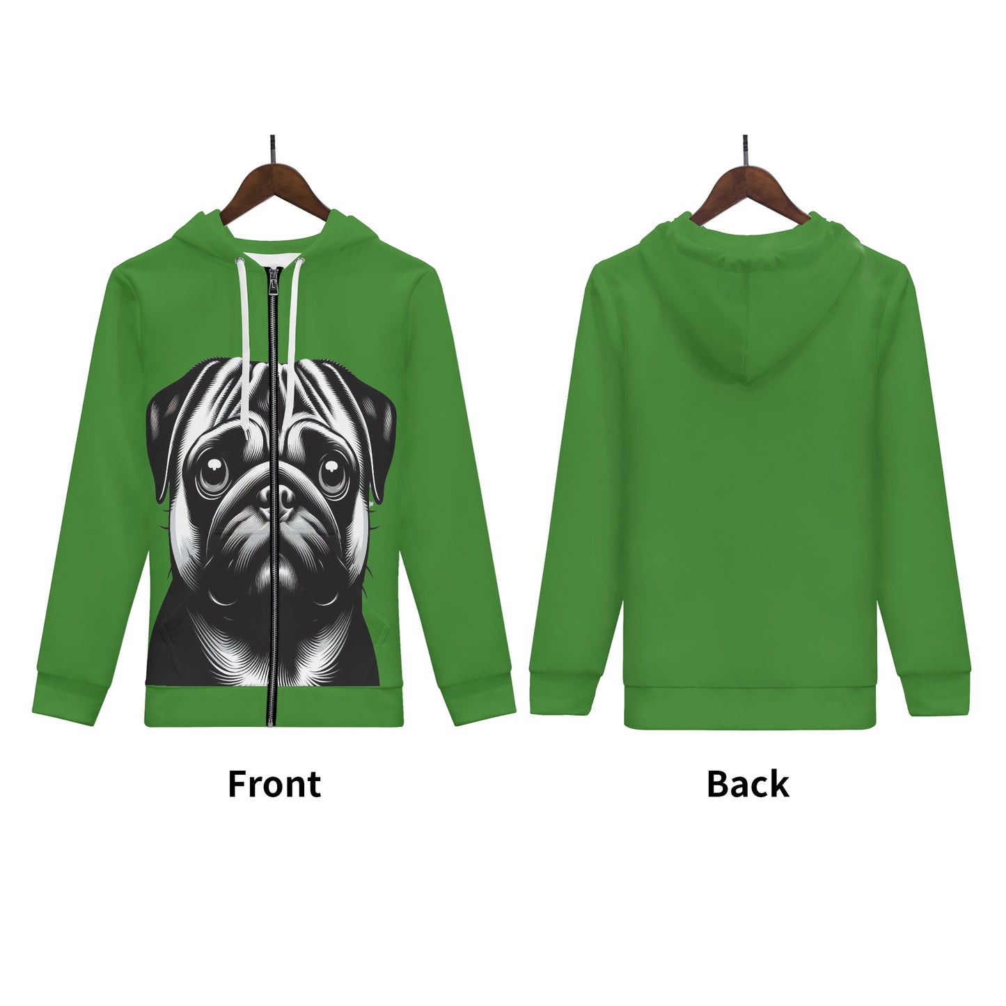 Bark - All Over Print Zip Up Hoodie
