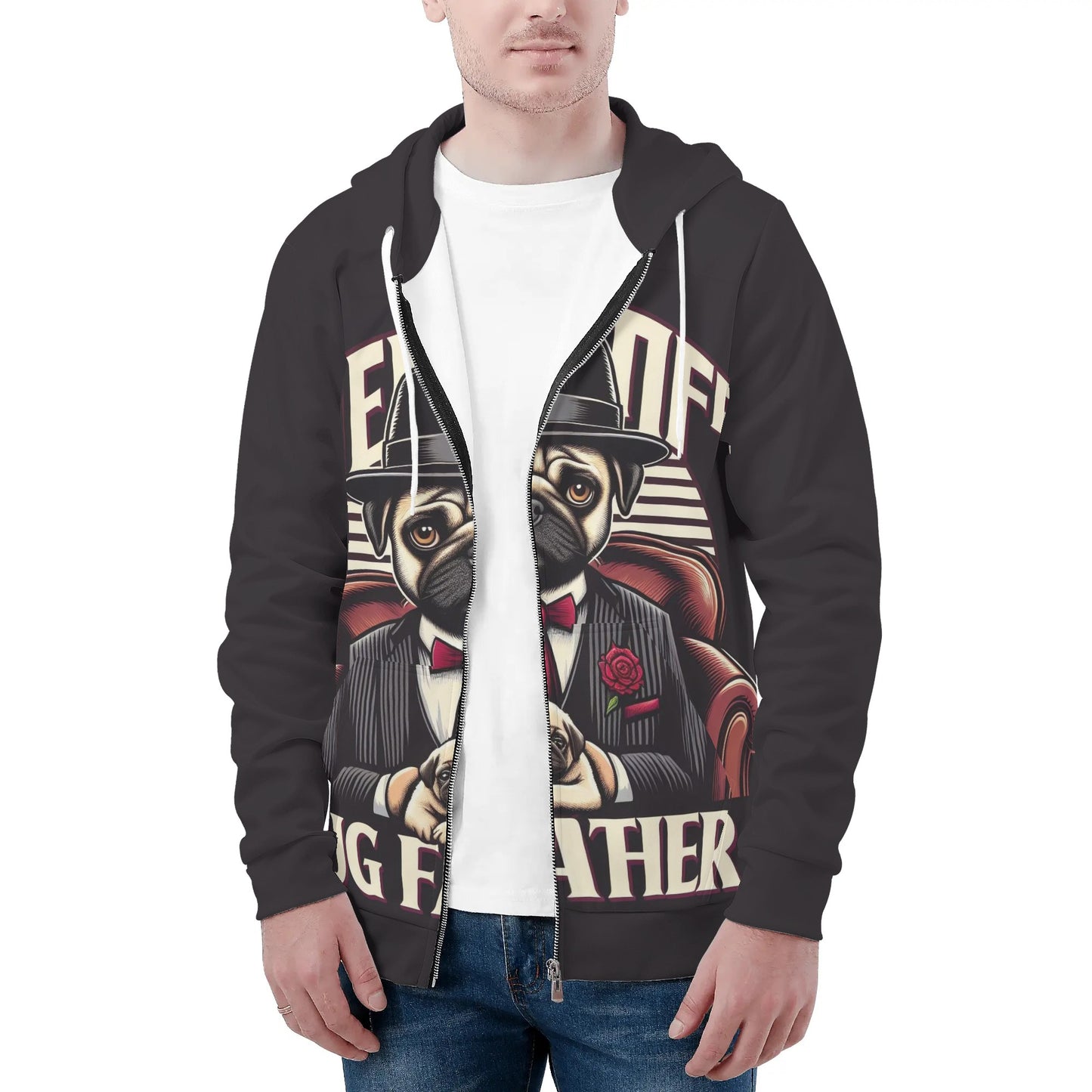 Mondo - All Over Print Zip Up Hoodie
