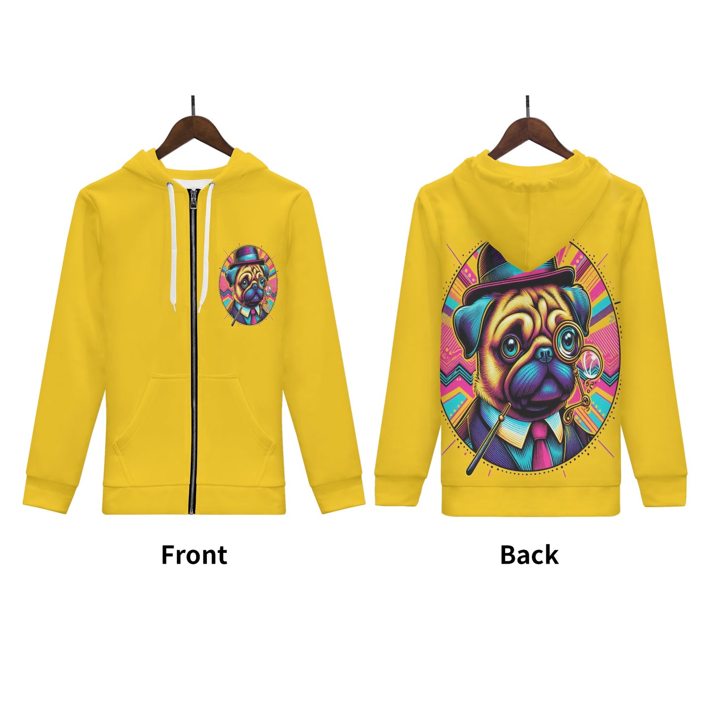 Mojo - All Over Print Zip Up Hoodie