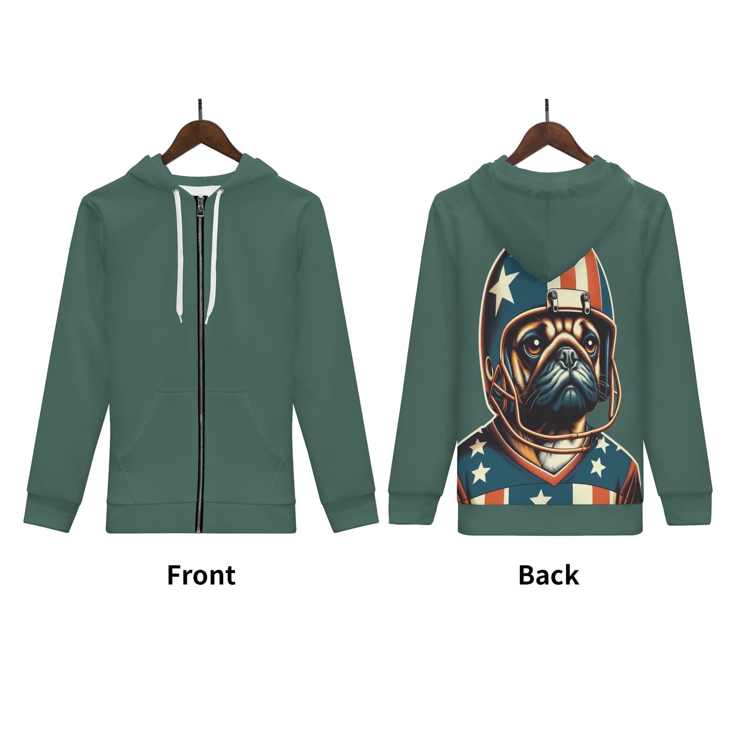 Hilltop - All Over Print Zip Up Hoodie