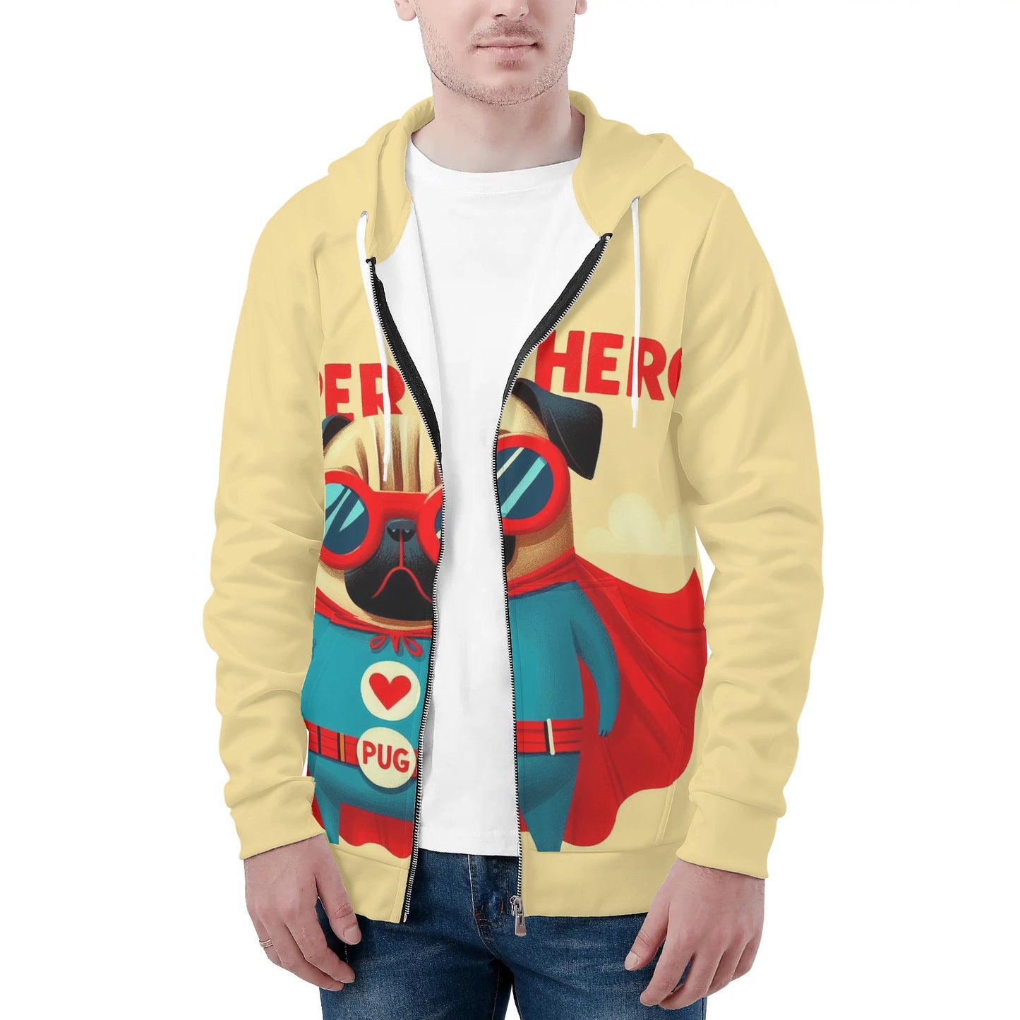 Dino - All Over Print Zip Up Hoodie