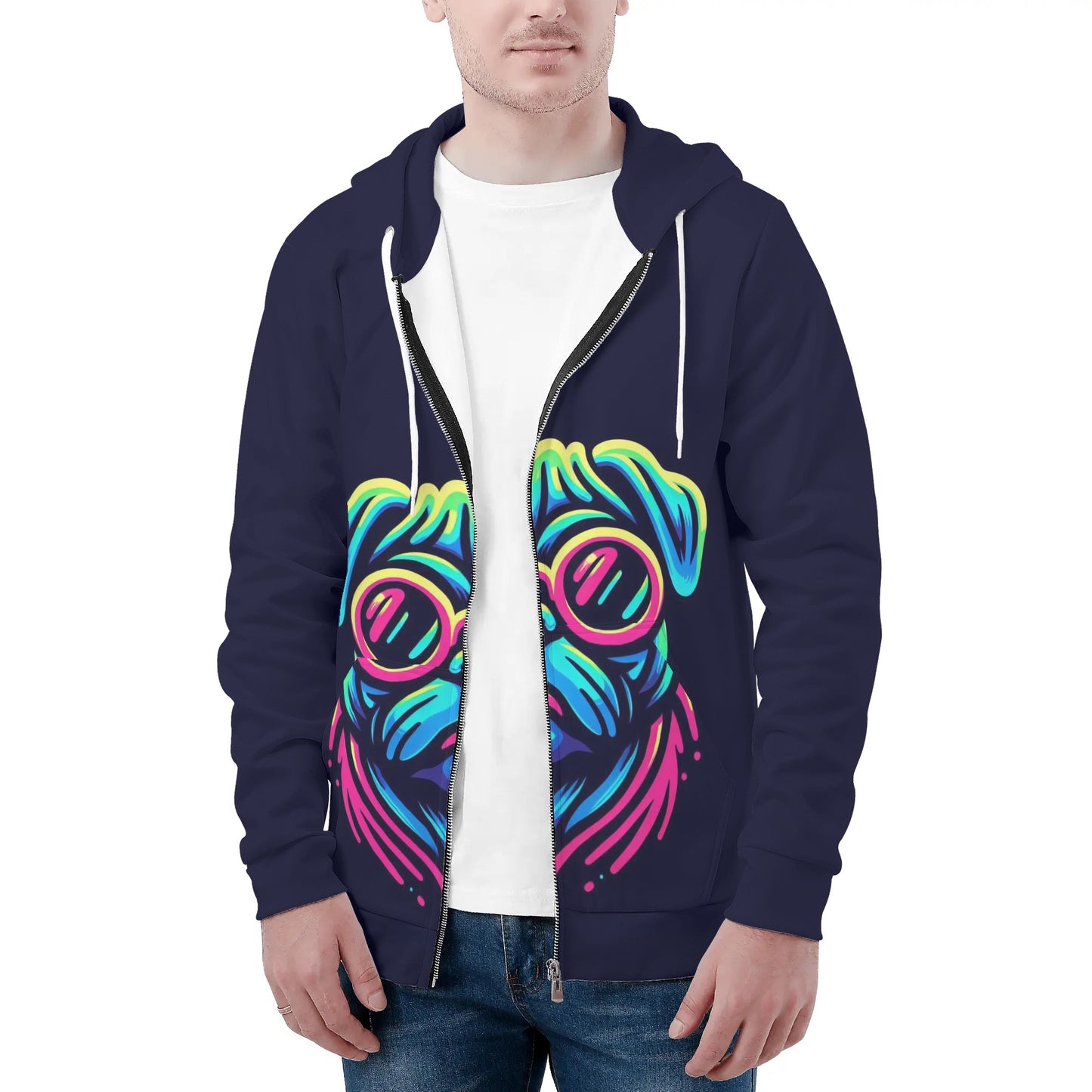 Cletus - All Over Print Zip Up Hoodie