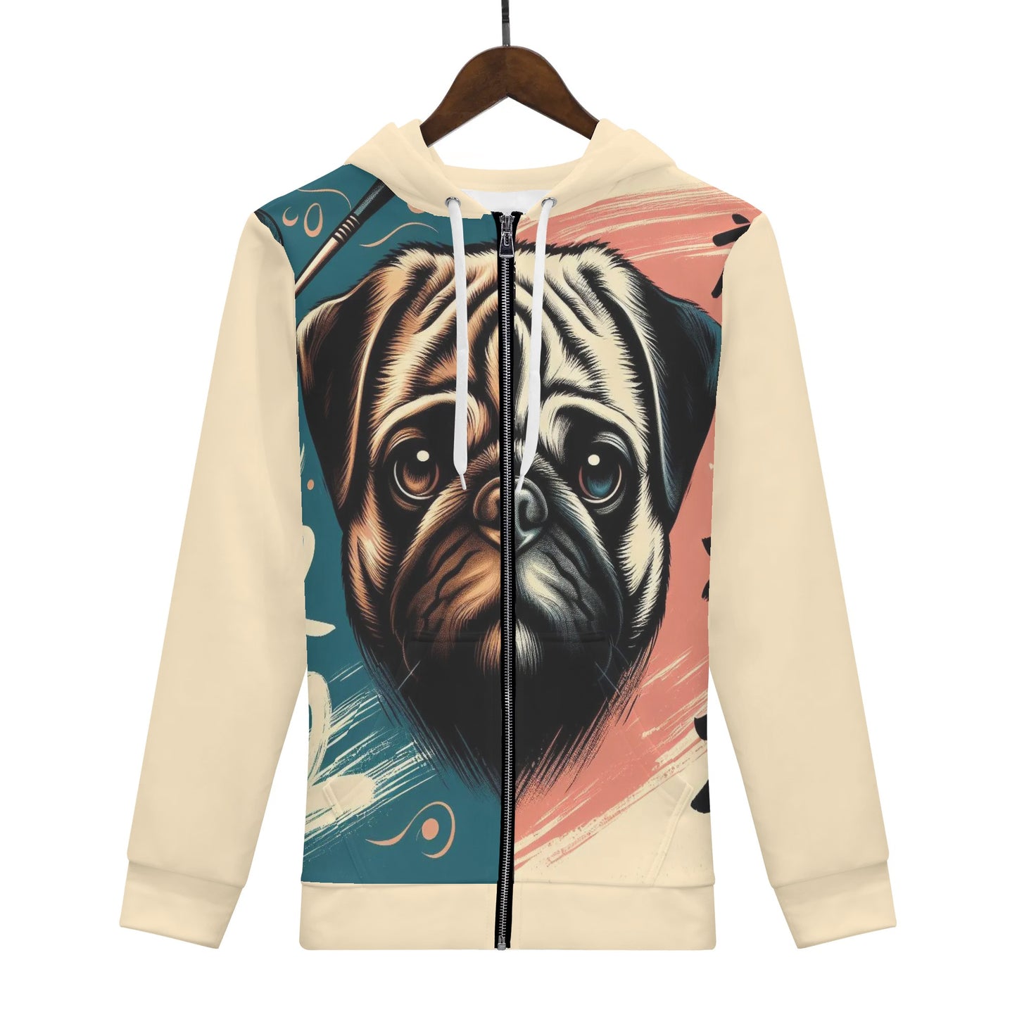 Brick - All Over Print Zip Up Hoodie