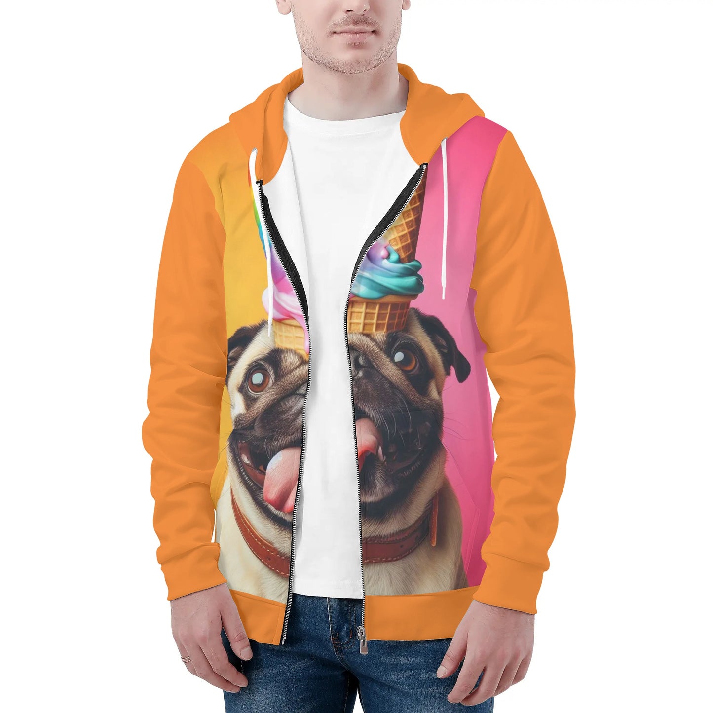 Lillian - All Over Print Zip Up Hoodie