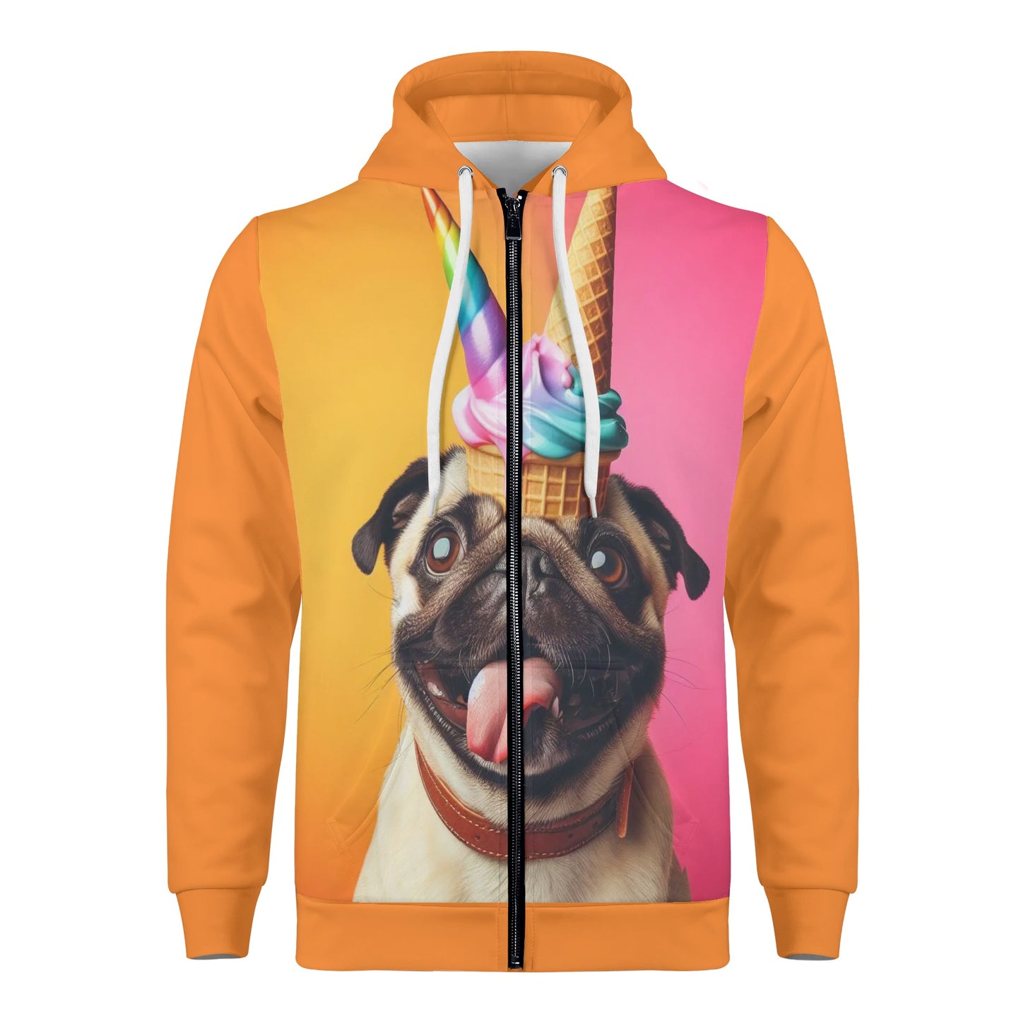 Lillian - All Over Print Zip Up Hoodie