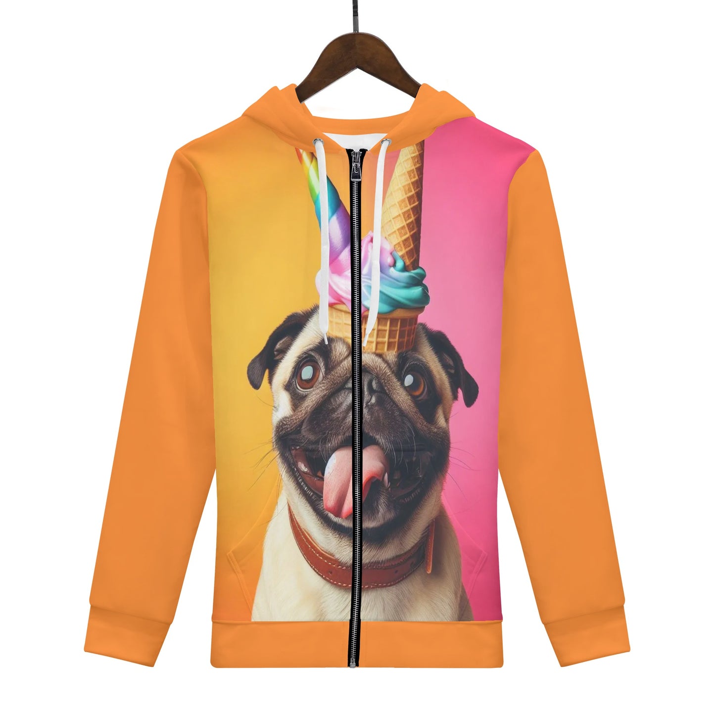 Lillian - All Over Print Zip Up Hoodie