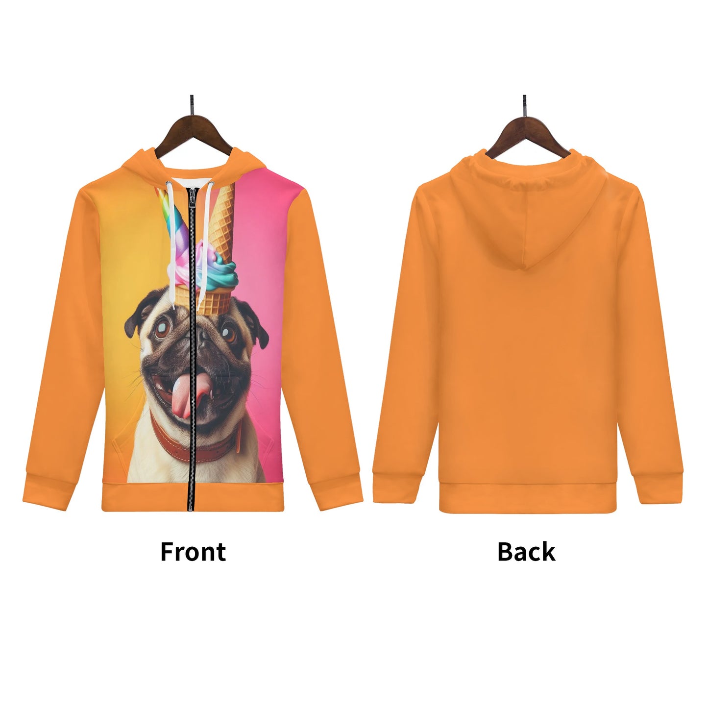 Lillian - All Over Print Zip Up Hoodie