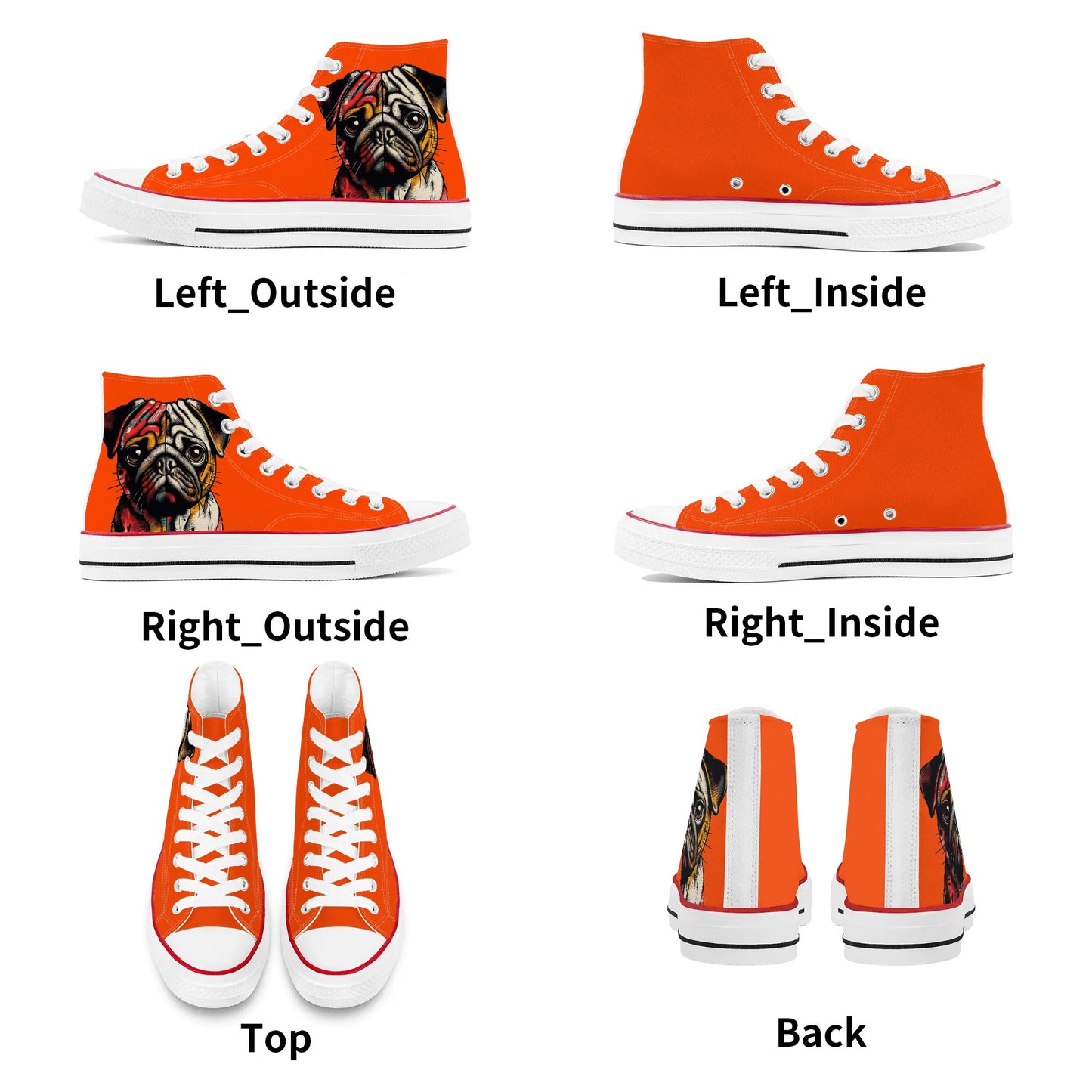Paisley - Classic High Top Canvas Shoes