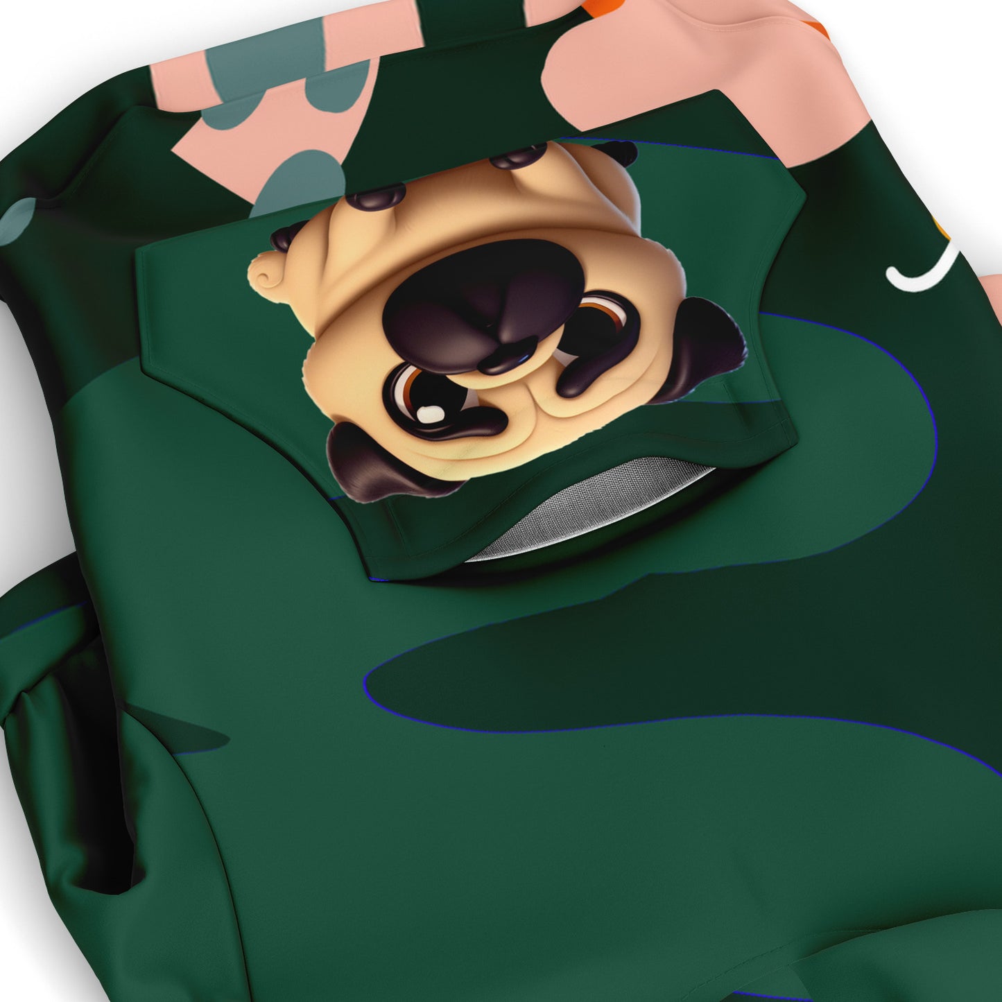 Lucy - Pug Zip-Up Hoodie