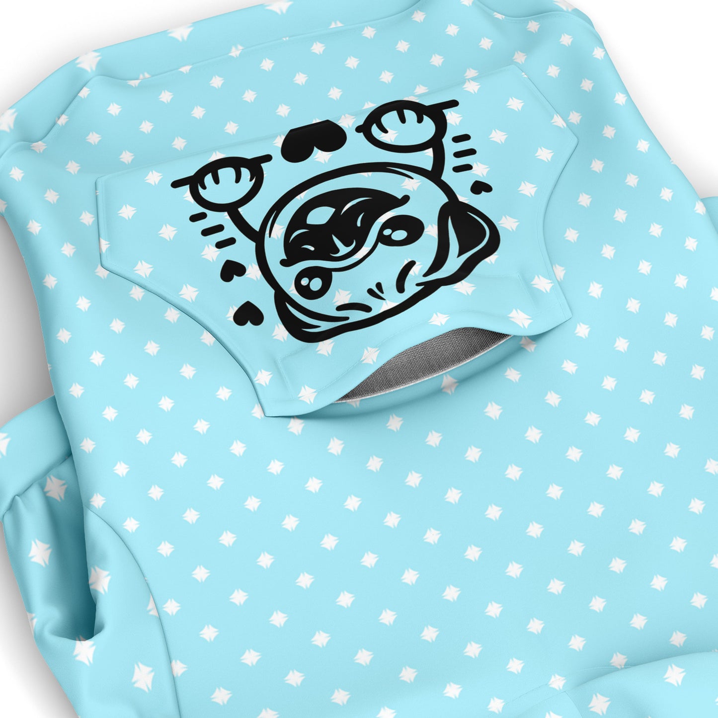 Monty - Pug Zip-Up Hoodie