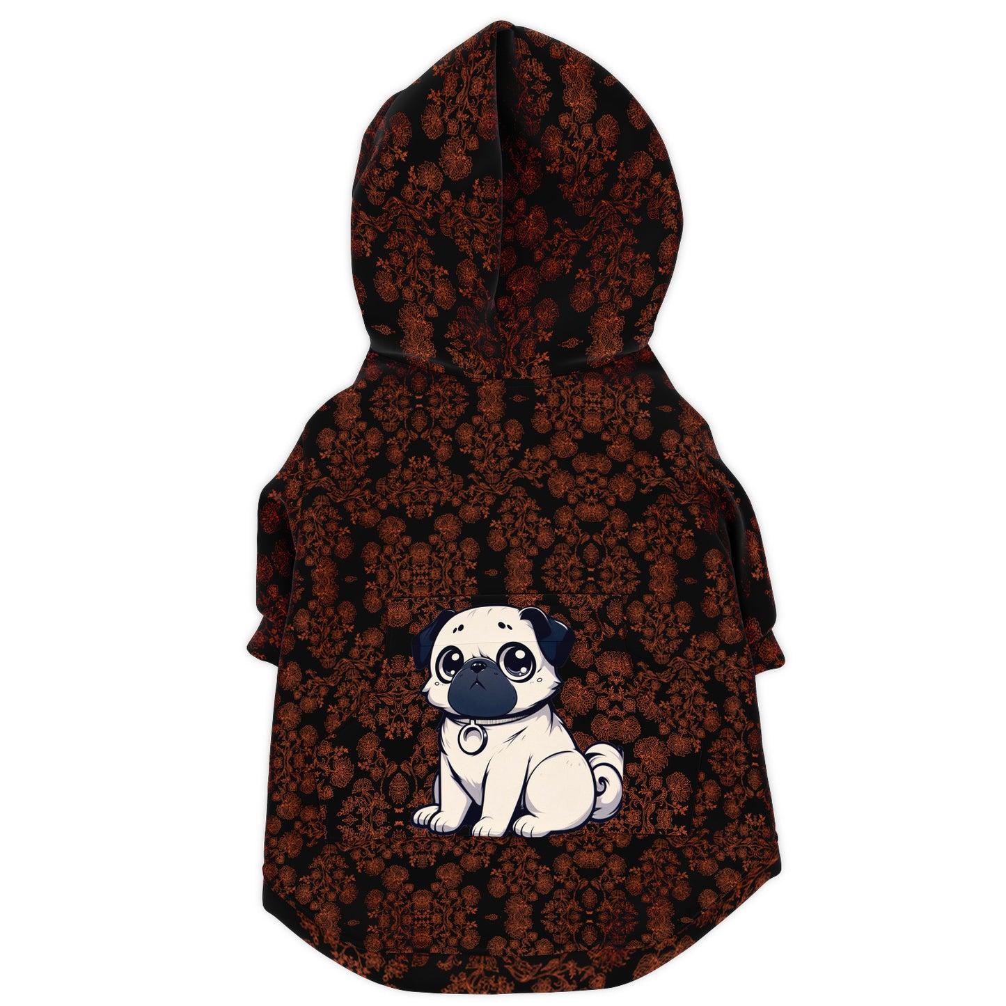 Navy - Pug Zip-Up Hoodie