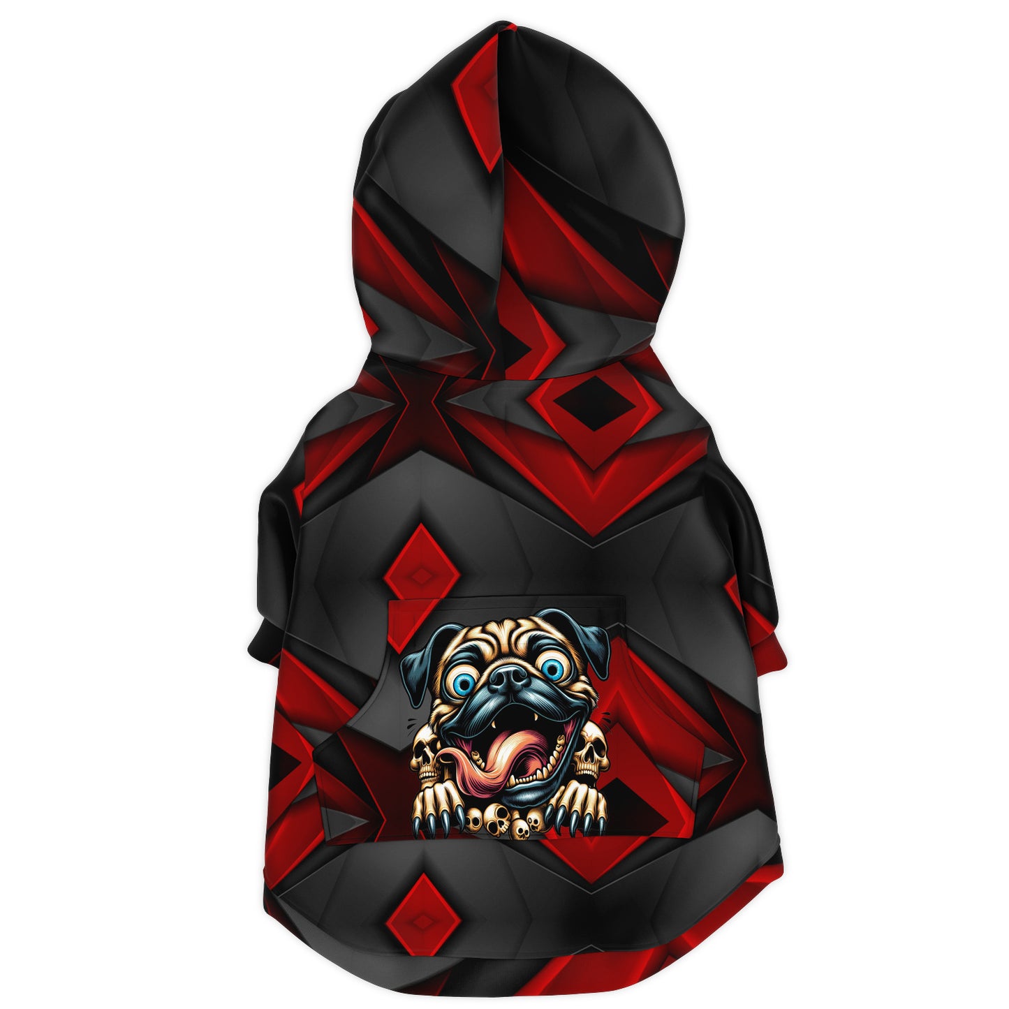 Malbec - Pug Zip-Up Hoodie