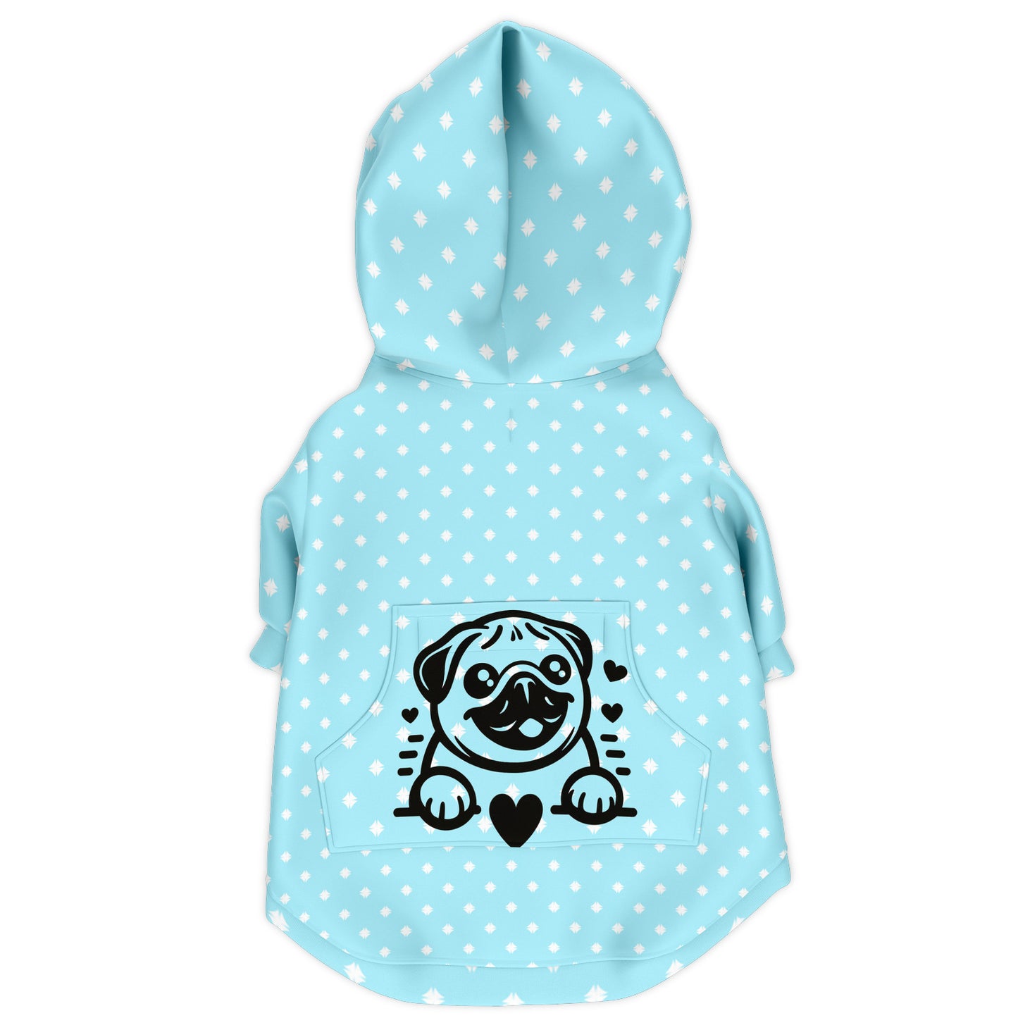 Monty - Pug Zip-Up Hoodie