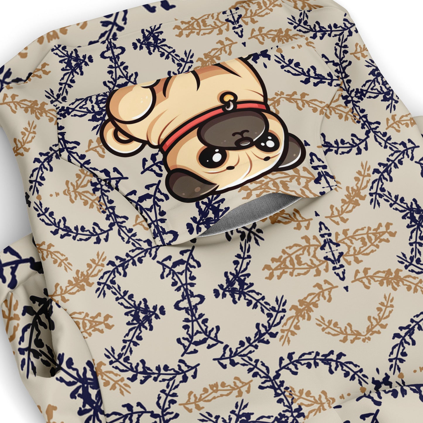 Paisley - Pug Zip-Up Hoodie