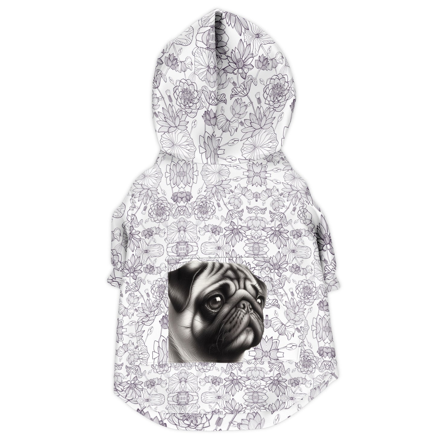 Donna - Pug Zip-Up Hoodie