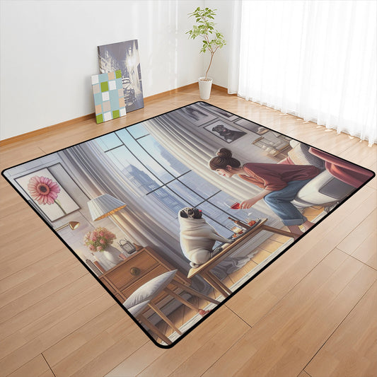 Waffle - Living Room Carpet Rug
