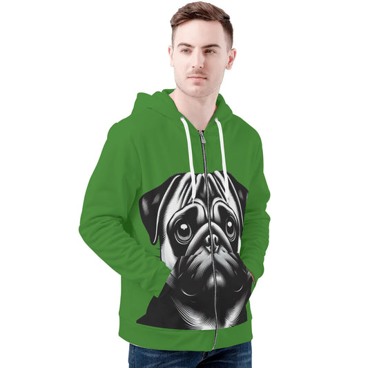 Bark - All Over Print Zip Up Hoodie